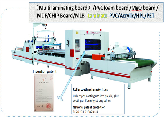 Chaîne de production de stratification de stratification de revêtement acrylique de machine du film HPL d'ANIMAL FAMILIER de PVC PUR